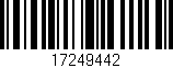 Código de barras (EAN, GTIN, SKU, ISBN): '17249442'