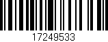 Código de barras (EAN, GTIN, SKU, ISBN): '17249533'