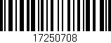 Código de barras (EAN, GTIN, SKU, ISBN): '17250708'