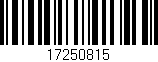 Código de barras (EAN, GTIN, SKU, ISBN): '17250815'
