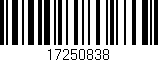 Código de barras (EAN, GTIN, SKU, ISBN): '17250838'