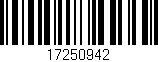 Código de barras (EAN, GTIN, SKU, ISBN): '17250942'