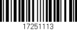 Código de barras (EAN, GTIN, SKU, ISBN): '17251113'