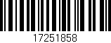 Código de barras (EAN, GTIN, SKU, ISBN): '17251858'