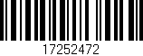 Código de barras (EAN, GTIN, SKU, ISBN): '17252472'