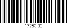Código de barras (EAN, GTIN, SKU, ISBN): '17253.02'