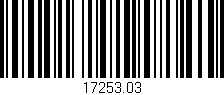 Código de barras (EAN, GTIN, SKU, ISBN): '17253.03'