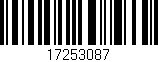Código de barras (EAN, GTIN, SKU, ISBN): '17253087'