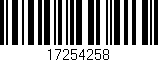 Código de barras (EAN, GTIN, SKU, ISBN): '17254258'