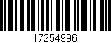 Código de barras (EAN, GTIN, SKU, ISBN): '17254996'