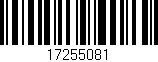 Código de barras (EAN, GTIN, SKU, ISBN): '17255081'