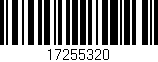 Código de barras (EAN, GTIN, SKU, ISBN): '17255320'