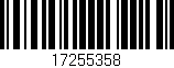 Código de barras (EAN, GTIN, SKU, ISBN): '17255358'