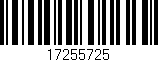 Código de barras (EAN, GTIN, SKU, ISBN): '17255725'