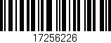 Código de barras (EAN, GTIN, SKU, ISBN): '17256226'