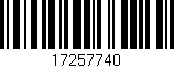 Código de barras (EAN, GTIN, SKU, ISBN): '17257740'