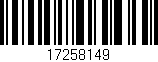 Código de barras (EAN, GTIN, SKU, ISBN): '17258149'
