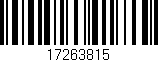 Código de barras (EAN, GTIN, SKU, ISBN): '17263815'
