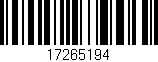 Código de barras (EAN, GTIN, SKU, ISBN): '17265194'