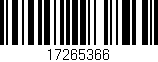 Código de barras (EAN, GTIN, SKU, ISBN): '17265366'