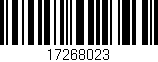 Código de barras (EAN, GTIN, SKU, ISBN): '17268023'