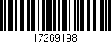 Código de barras (EAN, GTIN, SKU, ISBN): '17269198'