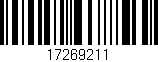 Código de barras (EAN, GTIN, SKU, ISBN): '17269211'