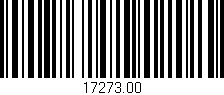 Código de barras (EAN, GTIN, SKU, ISBN): '17273.00'