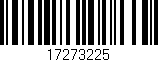 Código de barras (EAN, GTIN, SKU, ISBN): '17273225'