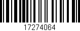 Código de barras (EAN, GTIN, SKU, ISBN): '17274064'