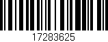 Código de barras (EAN, GTIN, SKU, ISBN): '17283625'