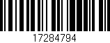 Código de barras (EAN, GTIN, SKU, ISBN): '17284794'