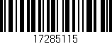 Código de barras (EAN, GTIN, SKU, ISBN): '17285115'