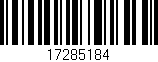 Código de barras (EAN, GTIN, SKU, ISBN): '17285184'