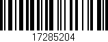 Código de barras (EAN, GTIN, SKU, ISBN): '17285204'