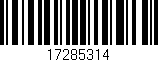 Código de barras (EAN, GTIN, SKU, ISBN): '17285314'