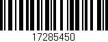 Código de barras (EAN, GTIN, SKU, ISBN): '17285450'