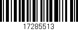Código de barras (EAN, GTIN, SKU, ISBN): '17285513'