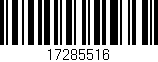 Código de barras (EAN, GTIN, SKU, ISBN): '17285516'
