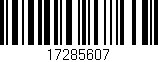 Código de barras (EAN, GTIN, SKU, ISBN): '17285607'