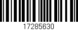 Código de barras (EAN, GTIN, SKU, ISBN): '17285630'