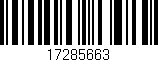 Código de barras (EAN, GTIN, SKU, ISBN): '17285663'
