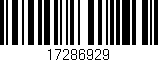 Código de barras (EAN, GTIN, SKU, ISBN): '17286929'