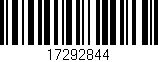 Código de barras (EAN, GTIN, SKU, ISBN): '17292844'