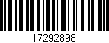 Código de barras (EAN, GTIN, SKU, ISBN): '17292898'