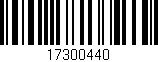 Código de barras (EAN, GTIN, SKU, ISBN): '17300440'