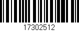 Código de barras (EAN, GTIN, SKU, ISBN): '17302512'