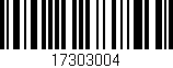 Código de barras (EAN, GTIN, SKU, ISBN): '17303004'
