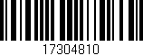 Código de barras (EAN, GTIN, SKU, ISBN): '17304810'