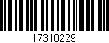Código de barras (EAN, GTIN, SKU, ISBN): '17310229'